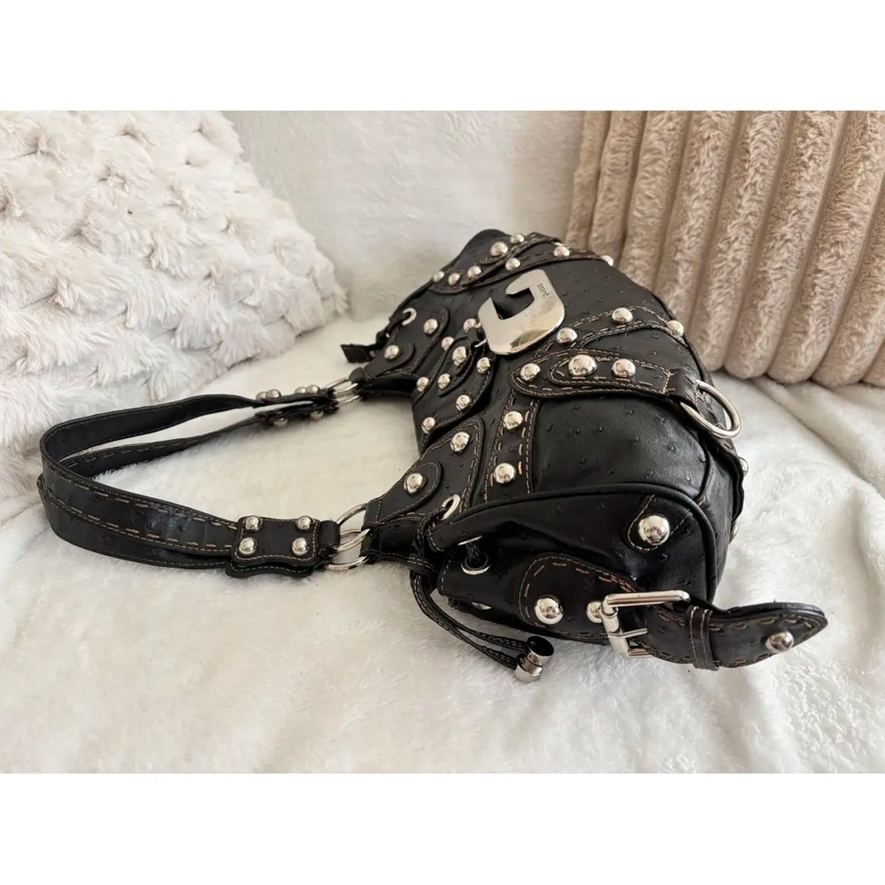Y2K 2000s Guess Black Studded Shoulder Bag - Picture 6 of 16
